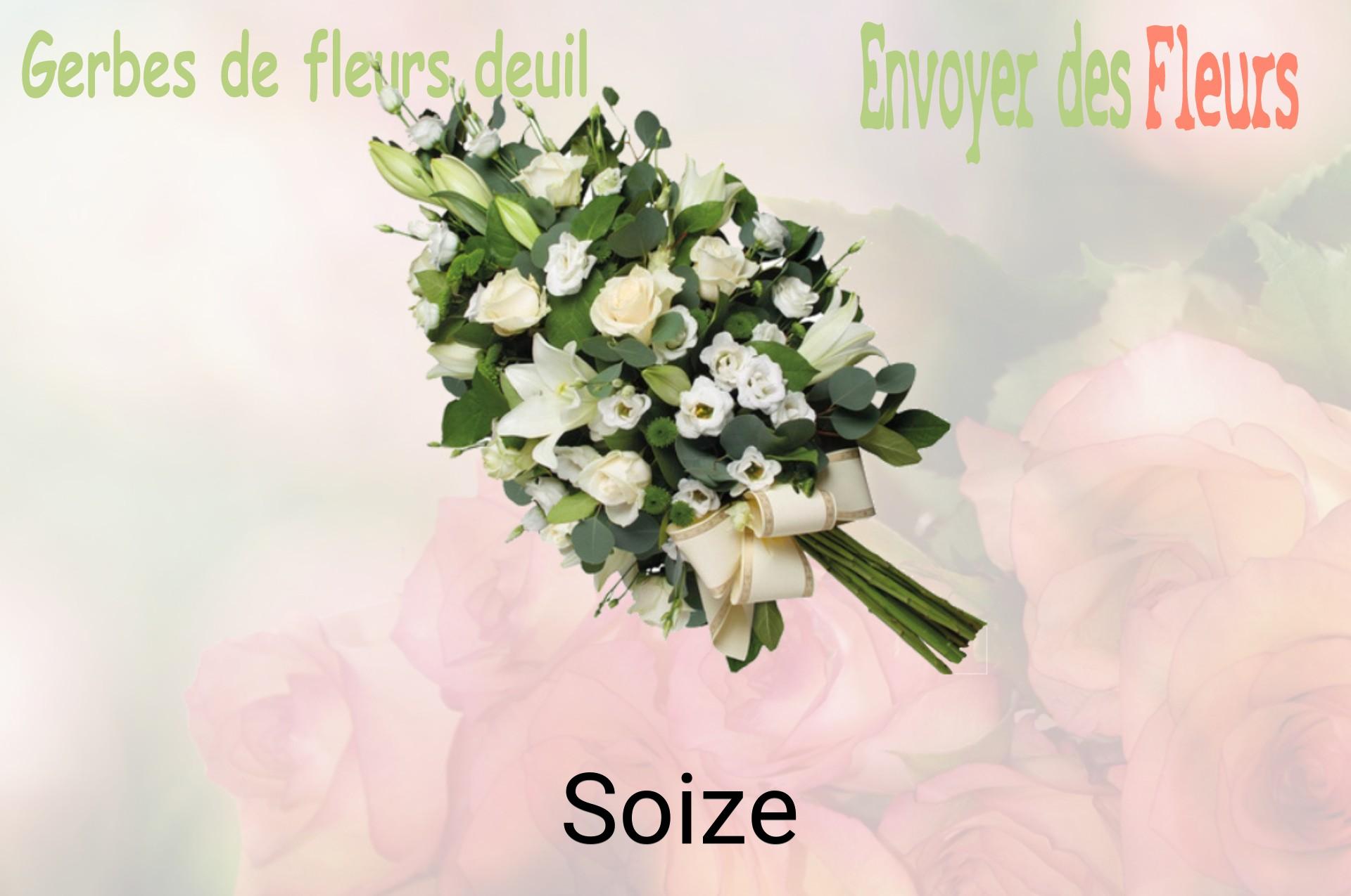 Gerbe de fleurs de deuil livrée à Soize